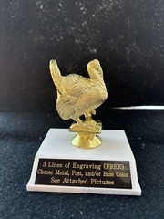 3 1/2” Turkey Trophy. (Please See All Photos)