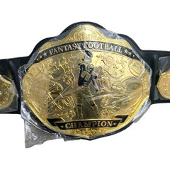 Fantasy Football Championship Belt Heavy Duty Metal Plates Full Size Some Wear