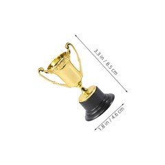 6Pcs Durable Plastic Kids Award Trophies Gold for Sports Competitions
