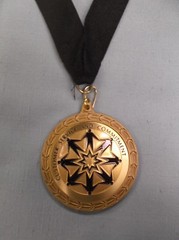 Customer Service and Commitment 2 1/2″ quality medal black ribbon