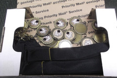 lot of 18 Full color ball & pins Bowling medals 1″ diameter black neck ribbon