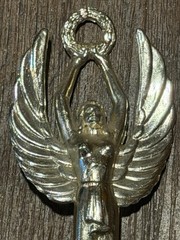 2 Vintage Trophy Toppers Winged Goddess Victory 60s 70s USA Metal