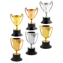 6 Pcs Mini Gold Award Trophy Cup Small Sports Competition Decorations