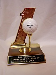 GOLF HOLE IN ONE TROPHY BALL HOLDER-FREE ENGRAVING!!!