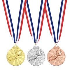 3 Pcs 2″ Metal Award Medals for Sports, Golden/Silver/Brown (Football Style 1)