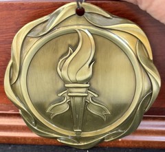 3” Gold Victory Fusion Medal With Ribbon (See All Photos)