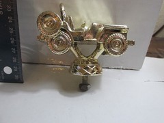 Vintage Metal Jeep Trophy Topper (( Gold Color ))