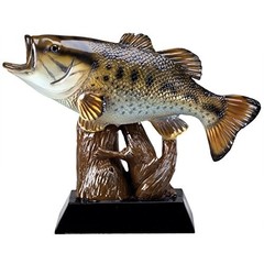 Shop Awards And Gifts Customizable 7-3/4 Inch Full Color Bass Fish Trophy