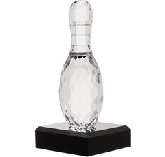 Crown Awards Crystal Bowling Trophies 6 1/2 Mini Crystal Bowling Pin Pedestal