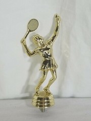Vintage Gold Women’s Tennis Trophy Cake Topper 5½“ lot A