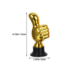 6Pcs Reusable Plastic Mini Thumb Trophies Assorted Colors for Kids Awards