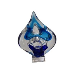 Awards Crystal Trophy Unengraved Sapphire 8.25 X6.5 Award No Engraved Plate 8lb