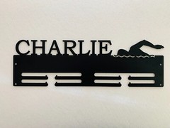 Personalized Medal Holder Custom Name Metal Hanger Swimming Running Gymnastics