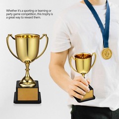 Winner Award Trophy Plastic Golden Trophy Cup for Personal Achievements