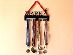 Personalized Gymnastics Medal Holder Custom Name Metal Hanger Display Rack Award
