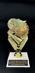 Cheerleader Action Scene Trophy. (Please See All Photos)