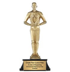 Custom Engraved Male Achievement Trophy – Personalized Drama Award – 8 Inch