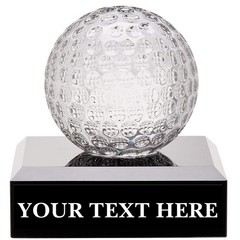 Crown Awards Crystal Golf Trophies 3 Mini Crystal Golf Ball Pedestal Trophy