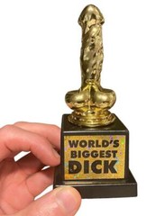 World’s Biggest Dick Trophy – Willy Pecker Golden Award – Adult Joke Gag Gift