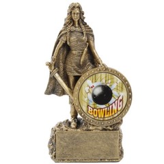 Bowling Female Champion Trophy – Custom Engraved Woman Warrior Award