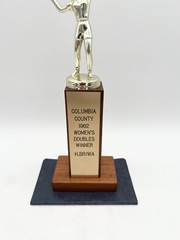 Vintage 1962 Columbia County Womens Doubles Winner Trophy Helen Briwa Tennis