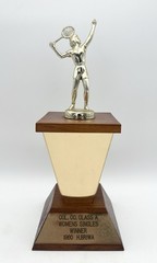 Vintage 1960 Columbia County Class A Women’s Singles Winner Helen Briwa Trophy