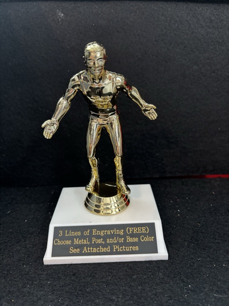 5” Wrestler Trophy. (Please See All Photos)