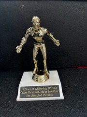 5” Wrestler Trophy. (Please See All Photos)