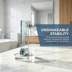 2Pcs Reusable Acrylic Display Easels for Glass Art Creation and Award Medals