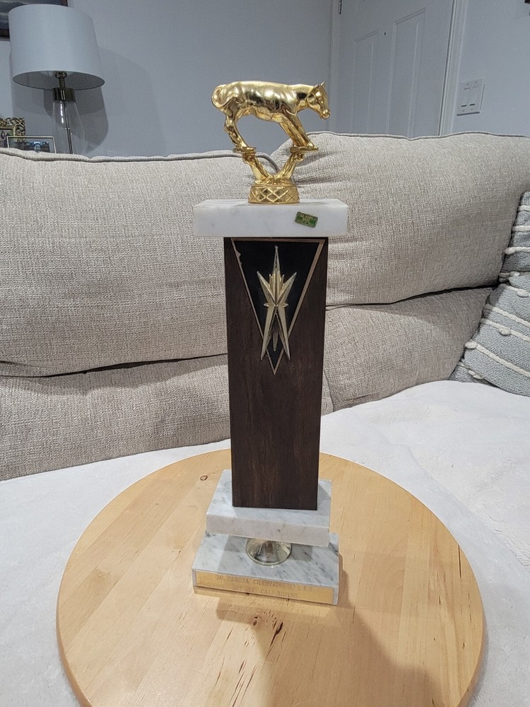 VTG 16″ 1970’s Little Britches Championship SR. Calf Roping Rodeo Award Trophy