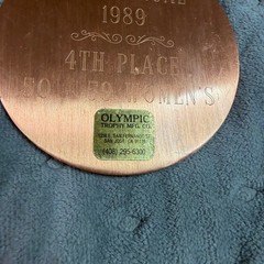 Vintage 1989 San Jose Mercury News 10K Race Medal 4th Place Womens 50-59 Award