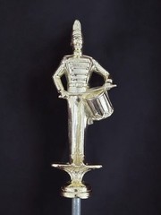 Marching Band Drummer Cast Metal Trophy Topper With Shiny Gold Finish 6.5”