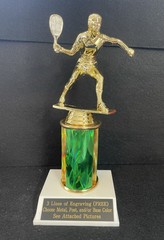 5″ Tennis Male Trophy With 3” Post. (Please See All Photos)