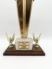Vintage 1962 Columbia County Womens Singles Winner Helen Briwa Tennis Trophy