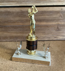 Vintage Golf Trophy Marble/Wood (no club)