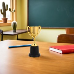 2 Pcs Art Plastic Trophy Blank Academic Excellence Awards Medals