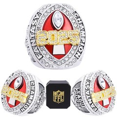 Noblehead 2025 Fantasy Football Championship Ring Heavy Ffl Champion Trophy