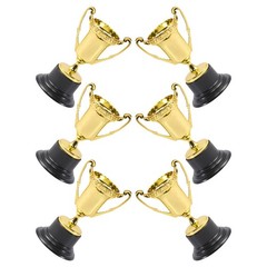 6Pcs Reusable Plastic Gold Mini Trophies Childfriendly Sports Awards