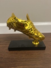 Golden Boot Soccer Trophy with Black Base Plastic Soccer Award