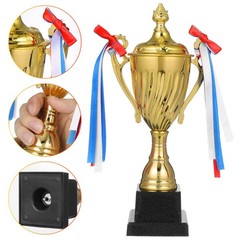Metal Trophy Cup Golden Color for Sports Winner Celebration and Party Decor