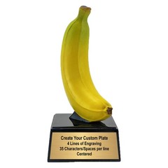 Custom Engraved Banana Trophy – Top Banana Award – Novelty Prize (7 Inch )