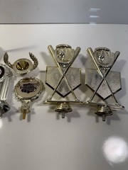 Trophy Toppers Vintage Plastic Lot of 7 Figures Various Sizes