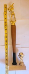 Little League Baseball 1986 Trophy Vintage Metal Wood Plastic 17 in Free Shipp.