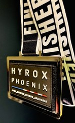 HYROX Patch holder Chrome Finisher Black W/ white Stripes