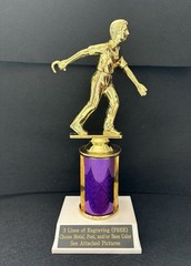 5” Horseshoes Male Pitcher Figure Trophy With 3” Post. (Please See All Photos)
