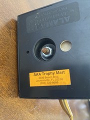 Vintage Gator Trophy Award On Base Gold Colored Gator 6” Black Base