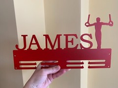 Personalized Medal Holder Custom Name Metal Hanger Swimming Running Gymnastics