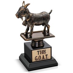 The Goat Trophy – Laser Engraved Greatest of All Time Funny Trophy for Adults