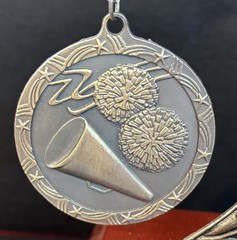 2 1/2” Antique Gold Cheer Shooting Star Medal With Ribbon (See All Photos)