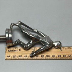 VTG Baseball Batter Trophy Solid Metal Topper Dodge Topper Silver Tone 4″ MCM